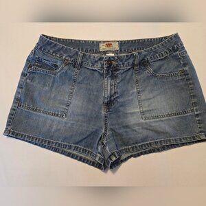 Route 66 Y2K Blue Denim Shorts size 18